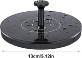 Solar Bird Bath Fountain Pump, Floating Garden Water Pump, Outdoor Patio Porch Backyard Pond Pool Landscape Decorative Bird Bath Feature