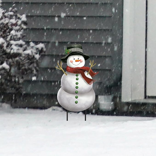 Briarwood Lane Smiling Snowman Metal Art