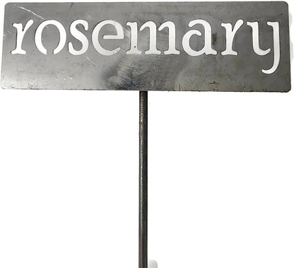 Classic Metal Garden Markers 19 Inches Tall (rosemary, Raw, Unfinished Steel (will rust with time))