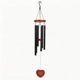 Memorial Wind Chime with Heart Locket Photo, Sympathy Gift for Loss of Loved One, Remembrance Aluminum Tube Wind Chime for Garden Outdoor, Metal Music Chimes for Home Decor