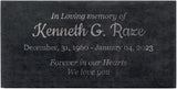 Easy Design - In Loving Memory - Black Granite Memorial or Sympathy Gift. Add your Personalized Text and Dates. Offered in a Variety of Sizes to Meet your Needs and Budget (24 x 12 x 2")