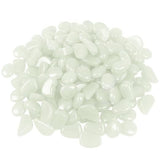Glow in the Dark Garden Pebbles 150pcs Outdoor Decor Bulk Blue Eden Glow Stones DIY Walkway Driveway Fairy Decoration Luminous Rocks Aquarium Fish Tank Gravels (White in Daytime, Blue in the Dark)