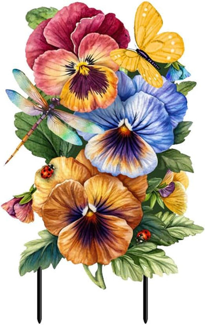 Briarwood Lane Pansy Trio Metal Art