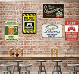 Retro Tin Signs Vintage Style Beware Of Shark Metal Sign Iron Painting for Indoor & Outdoor Home Bar Coffee Kitchen Wall Decor 12 x 8 INCH