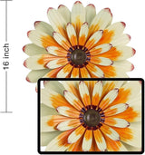 YEAHOME Metal Flower Wall Decor, 16" Wall Art Hanging Decorations for Home Bathroom, Bedroom, Living Room, Office, Boho Art, Indoor Outdoor Decorations Patio Garden Decor