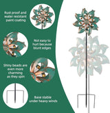 VEWOGARDEN Garden Decor Wind Spinners, Small Waterproof Metal Pinwheels Wind Spinner for Yard and Garden 37 * 10inches (Double Blade)