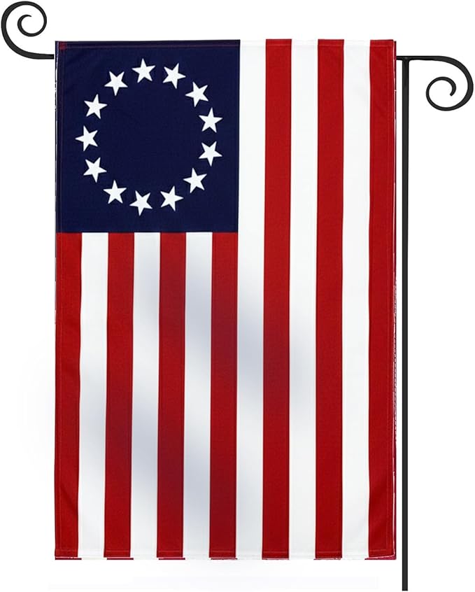 TOPFLAGS Betsy Ross Flag Garden Flags 12x18 Inch Double Side 250 Anniversary 13 Star USA Yard Flag Colonies for Outside Patriotic