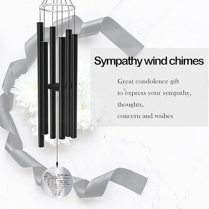 ASTARIN Personalized 30" Bereavement Wind Chimes for Outside, Memorial Gift in Remembrance of a Loved One, Sympathy Gift for Loss of Mother Father Husband, Garden Patio Decor