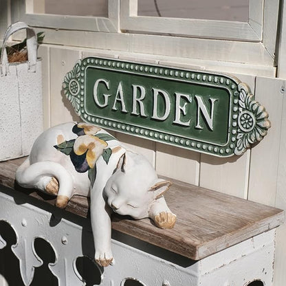 CHIC Greenhouse Sign - Decorative Outdoor Vintage Yard Sign - Front Porch & Farmhouse Decor - 16.5 * 4.5 Inch