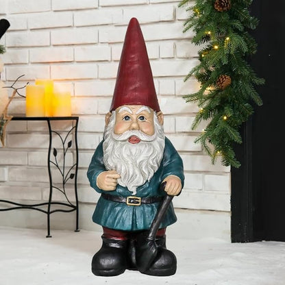 SKYFIRE 34.4” H Outdoor Garden Statues - Concrete Yard Decorations Statues with Santa Claus Design for Home Decor, Christmas Lawn Ornament for Garden, Yard, Park Xmas Party - Christmas Garden Gifts