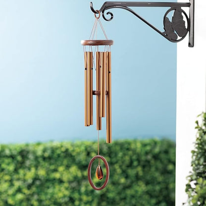 Woodstock Chimes Signature Collection, Chimes of Crystal Silence Small (21'') Bronze Wind Chimes for Outdoor, Patio, Home or Garden Decor (SMCBR)
