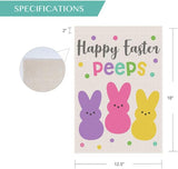 Welcome Easter Garden Flag 12x18 Inch Vertical Double Sided Happy Easter Peeps Small Burlap Flag Holiday Yard Home Outdoor Decoration