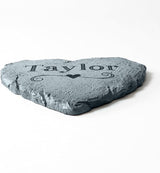 Let's Make Memories Personalized Garden Stone - Resin - Custom Garden Décor - Love Grows Here Round Stone with Heart Cutout - for Dad - for Father's Day