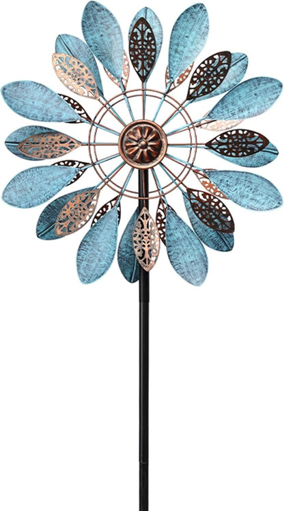 MUMTOP Decorative Metal Wind Spinner for Garden, Outdoor Patio, Lawn, Yard, Weather Resistant Kinetic Art