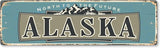 SmartSign 4 x 14 inch Alaska State Vintage Metal Sign “North To The Future”, 40 mil Rustproof Aluminum with Clear Overcoat, Retro Wall Décor, Multicolor, Made in USA