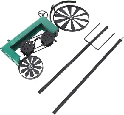 Farm Tractor Windmill,Tractor Wind Spinner Yard Ground Stake Statue Garden Windmill Decoration Lawn Floor Stakes Art Ornament for Outdoor Garden Yard Patio Decor (Green)