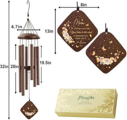 Gifts for Mom, Moms Wind Chimes, Christmas Best Gift for Mom, Mother Birthday Gift from Daughter Son, Love Reminder Gifts for Birthday Thanksgiving Mother's Day，32in