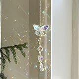 Butterfly Crystal Sun Catcher Window Hanging Decoration Garden Rainbow Maker for Home Car Decoration