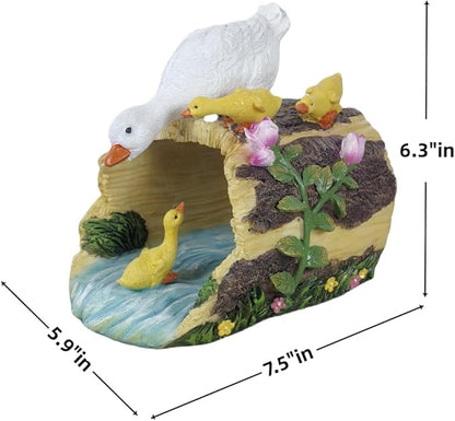 Duck Sculpture Gutter Diverter Rain,Deco Gutter Extension Downspout, Eco-Friendly Resin Statue Gutter Extender Diverter,Splash Block, Perfect Rain Gutter Downspout Extension for 3"x4" Downspouts