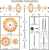 VEWOGARDEN Sunflower Wind Spinner with 6 Blades, Metal Kinetic Wind Spinners Outdoor for Yard, Garden, Lawn Decorations