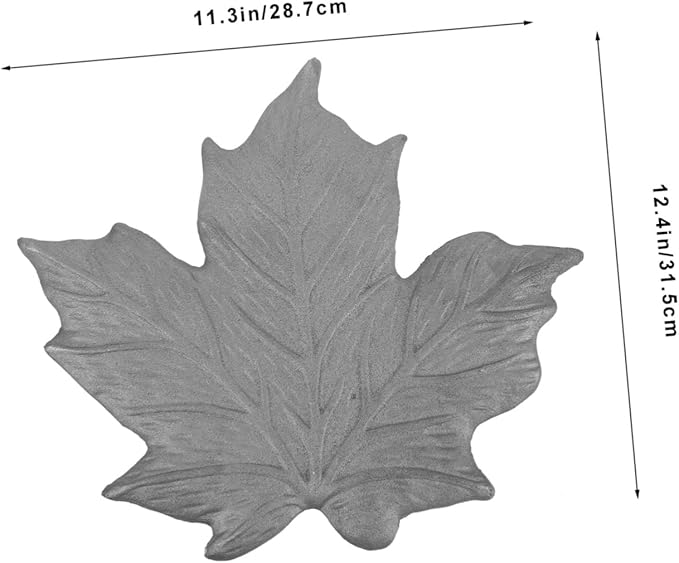 YARNOW 1.35kg Garden Decorative Maple Stepping Stone Elegant Outdoor Walkway Paver for Pathways and Yards Cast Iron Design Garden Ornament