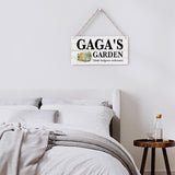 Gaga Gifts Outdoor Garden Wooden Sign Decor, Indoor Garden Decoration Hanging Signs 12x6 Inches, Outdoor Porch Yard Wall Art Decor Sign, Mother's Day Gifts Birthday Gift for Mom Grandma