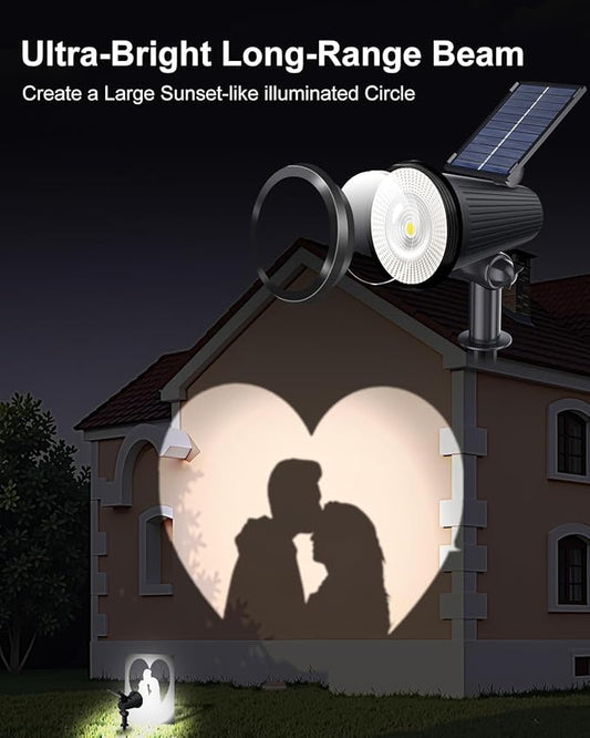 Solar Powered Spotlights Outdoor Waterproof Sunset Spot LED Lamp Ultra Bright for Tree, Flag, Lawn, Statue, Pool, Garden, House, Wall, Yard, Path Outdoor Landscape Uplighting 4 Pack Cool White