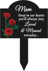 Roowest Cemetery Grave Decorations Acrylic Memorial Stakes Grave Stake Markers Sympathy Garden Plaque Waterproof Remembrance Sympathy Gift for Cemetery Graveside Outdoors Yard(Mother)