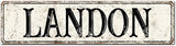 Madcolitote Rustic Landon Wood Signs Landon Street Signs Customized Retro Wood Plaque Farmhouse Wall Art Farmhouse Wall Decor for Home Bars Clubs Cafes Man Cave Party 6x24in