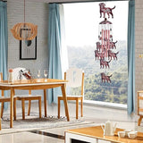Outdoor 37" Dog Wind Chimes Decor - With 4 Tubes 6 Bells 7 Dogs Wind Bells, Romantic Wind Catcher, Mobile Dog Decor, Dogs Windchimes for Home, Balcony, Tree, Festival, Garden Decoration, Gifts for Mom