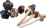 8 Pieces Ceramic Mushroom Statue Garden Pot Decoration Mushroom Figurine Indoor and Outdoor Flowerpot Decoration Lawn Tree Ornaments Pottery Accessories
