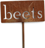 Classic Metal Garden Markers 19 Inches Tall (beets, Naturally Rusted)