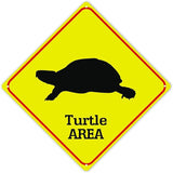 Caution Sea Turtle Crossing XING Tin Sign Sea Turtle Area Warning Street Sign Ocean Animal Novelty Caution Road Sign for Outdoor Home Driveway Garden Yard Park 10x10in