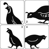 Yardwe 8PCS Metal Quail Yard Art, Outdoor Garden Decoration, Creative Black Iron Quail Ornaments for Lawn, Pathway, Courtyard, and Planters