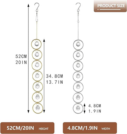 2PCS Crystals Hanging Ornaments Decor Pendant Ornament with 20mm Crystal Balls for Wind Chimes, Hanging Sunlight Catche, Window Ornament, Meditation, Fengshui, Yoga