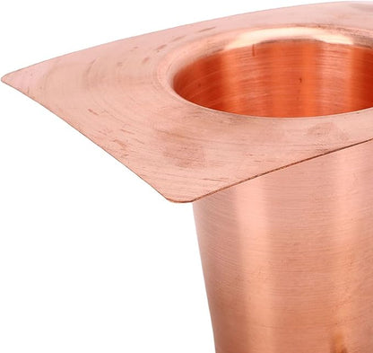 Jiawu Rain Chain Gutter Adapter, Copper Rain Chains for Gutters Easy Installation Pure Copper Construction, Chain Installation Adapter with Brass Fastener for Outdoor Gutters