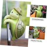 ERINGOGO Resin Turtle Plant Decoration Cute Climbing Tortoise Ornament for Outdoor Plants Weather-Resistant Garden Statue Charming Decor for and Flowers