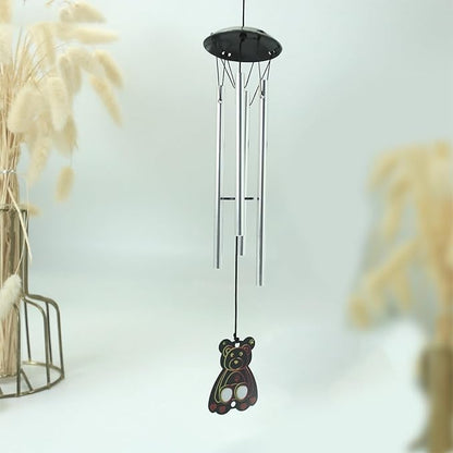 Outdoor Wind Chimes, Memorial Wind Chimes, Cardinal Wind Chimes, Outdoor Garden Decoration Corridor Decorative Wind Chimes, The Best Choice for Mom, Grandma and Sister, A Good Gift Idea(Little Bear)