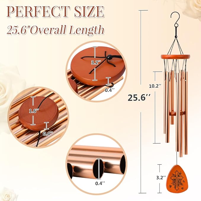 Christian Gifts for Women Men, Inspirational Bible Verse Wind Chimes for Mom, Dad, Grandpa, Grandmother, Aunt Birthday Gift Ideas for Thanksgiving Christmas