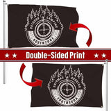 Swono Adventure Compass Tree Black Flag 3x5 Ft Outdoor Camping Vintage Big Flag Indoor Office with Brass Grommets
