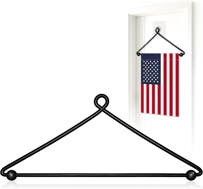 HOOSUN Garden Flag Hanger Holder for Outside,Premium Metal Wall Door Garden Flag Hanger Stand for Holiday Decorative Flags 12 x 18,Wall Hanging Banner Hangers for Front Door Windows Decorations