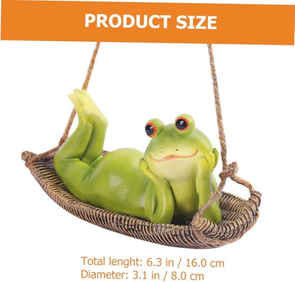 UPKOCH Adorable Hanging Frog Ornament Resin Garden Frog Figurine for Outdoor Decor for Tree Decoration Unique Garden Frogs Statue Charming Home Accent