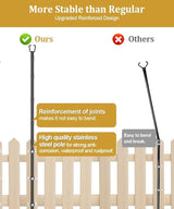 2 Pack 10FT String Light Poles for Outdoor Decor, Sturdy Light Pole with Fence Brackets, Adjustable Metal Posts for Outside Patio, Backyard, Deck, Garden, Party, Wedding