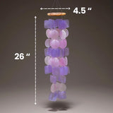 Solange & Frances Wind Chimes for Outside. Spring Decor Windchimes Outdoors Patio Decor. Unique Birthday Gifts for Women, Gift for Women Ideas (Purple & Pink)