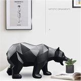 Sculpture Tabletop Outdoor Garden Courtyard Statue Decoration Ornament,Modern Sculpture Bear Resin Statue Animal Figurine Desktop Office Decor