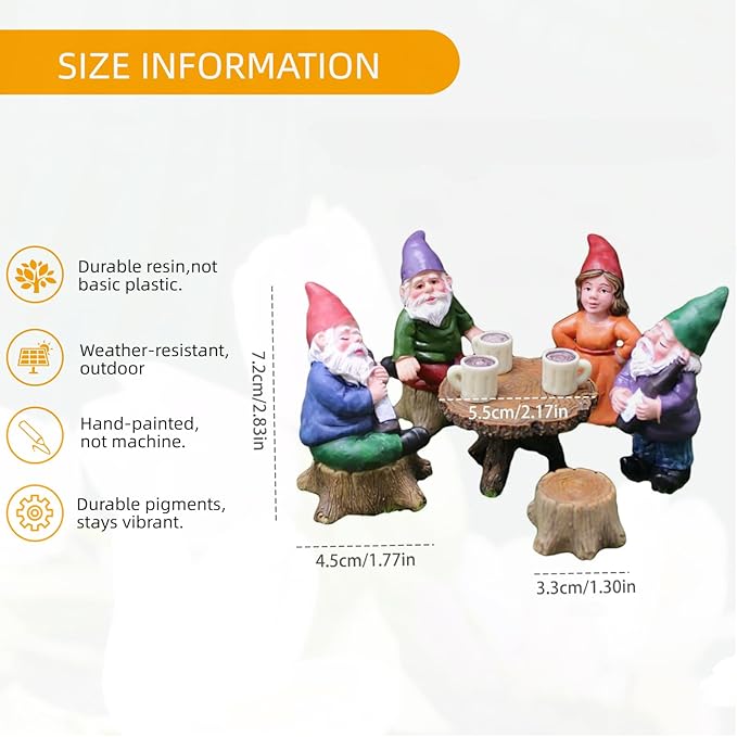 mini Gnomes, Fairy Garden Accessories,Fairy Garden,mini Gnomes Figurines,gnome Figurines,mini gnome,Small Gnomes Figurines,Miniature Garden Figurines,mini Resin Gnomes,Small gnome