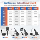 120V 800W Pond De-Icer and Chicken Water Heater for Livestock Tank Heater, Featuring Power-Off Protection, Overheating Protection, GFCI Plug & 9.2FT UL Approved Cord