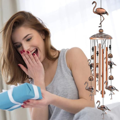 Wind Chimes for Outside Flamingo Gifts for Women Flamingo Garden Decor Birthday Gift for Mom Grandma Friend Flamingo Outdoor Yard Decorations Windchimes Outdoors