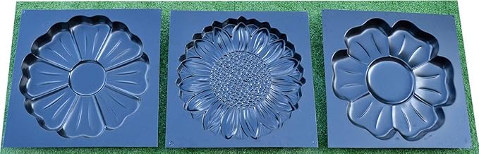 Concrete Mold DIY Sold 1 Mold Flower Stepping Stone Concrete Cement Mould Garden Path Floral Style (S53+S54+S55)