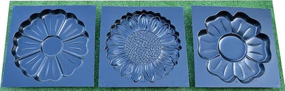 Concrete Mold DIY Sold 1 Mold Flower Stepping Stone Concrete Cement Mould Garden Path Floral Style (S53+S54+S55)
